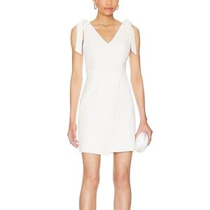 BCBG Tie Sleeve Mini Dress in Ivory, size 4